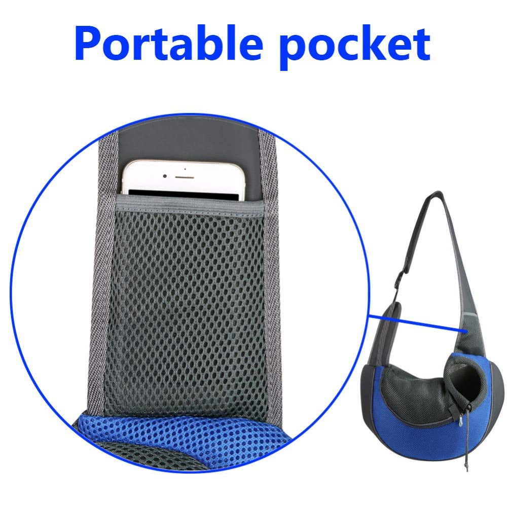 Pet Sling Carrier Bag – Breathable Mesh Travel Bag for Small Dogs & Cats