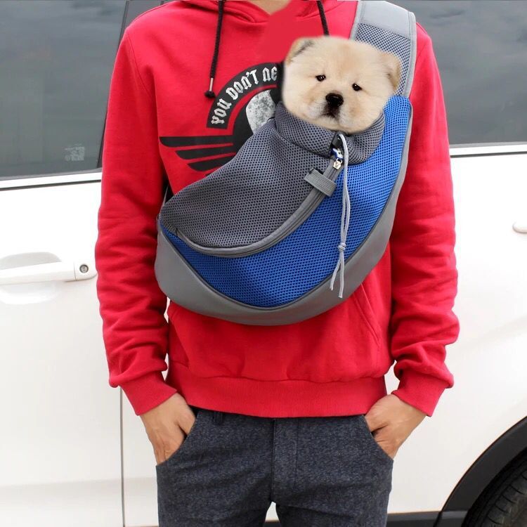 Pet Sling Carrier Bag – Breathable Mesh Travel Bag for Small Dogs & Cats