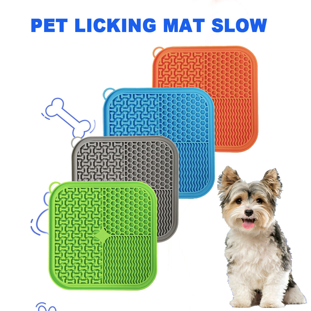 Premium Dog Lick Mat with Suction Cups, Slow Feeder Silicone Pet Feeding Mat for Dogs and Cats, Anxiety Relief, Healthy Digestion and Grooming Aid