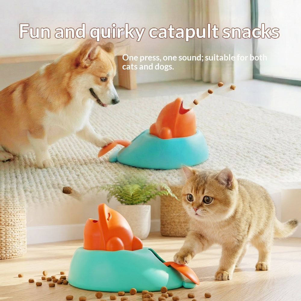 Little Whale Interactive Slow Feeder Toy – Food & Treat Dispensing Puzzle for Cats & Dogs