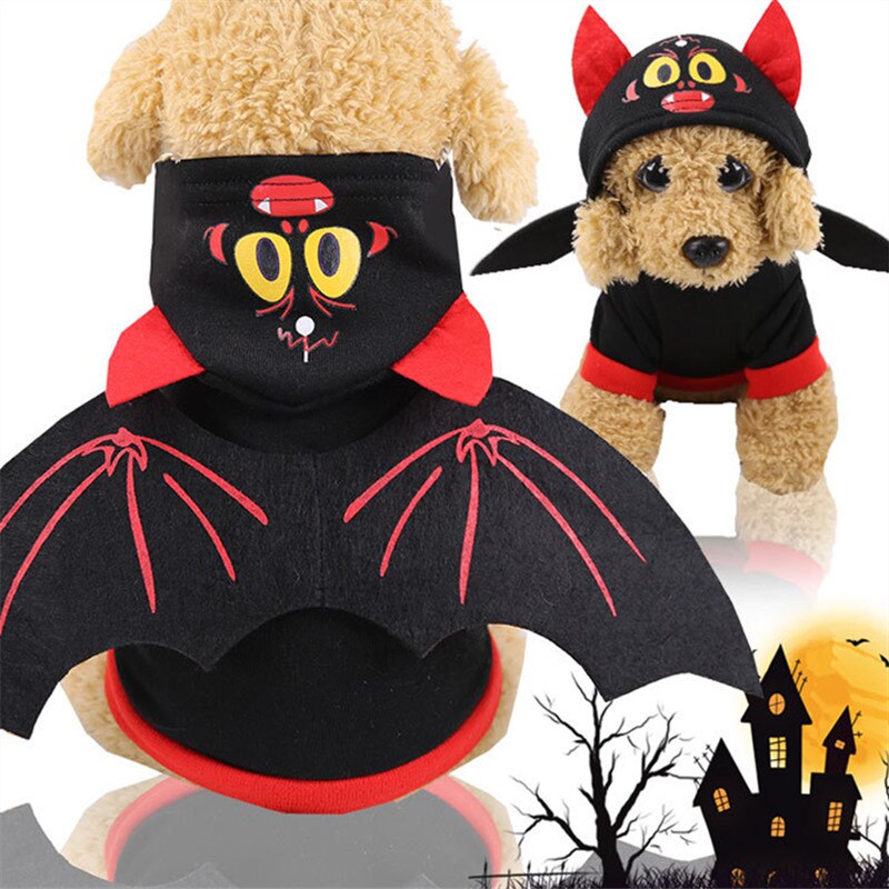 Halloween Bat Wings Pet Sweater – Warm Dog & Cat Costume