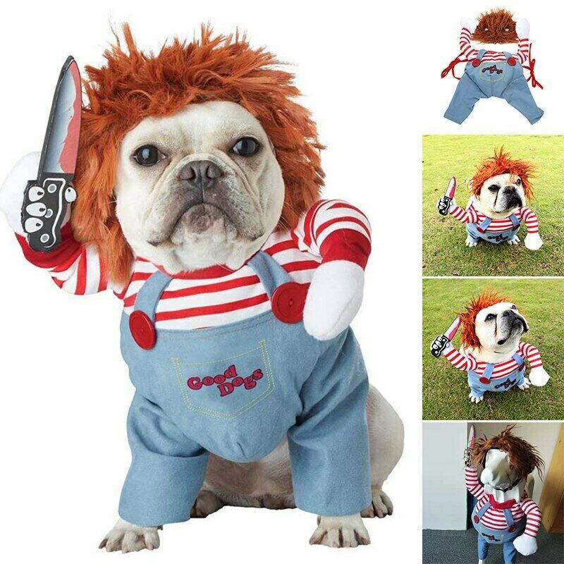 Red Halloween Dog Costume – Adjustable Scary Pet Outfit