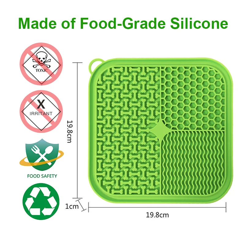 Premium Dog Lick Mat with Suction Cups, Slow Feeder Silicone Pet Feeding Mat for Dogs and Cats, Anxiety Relief, Healthy Digestion and Grooming Aid