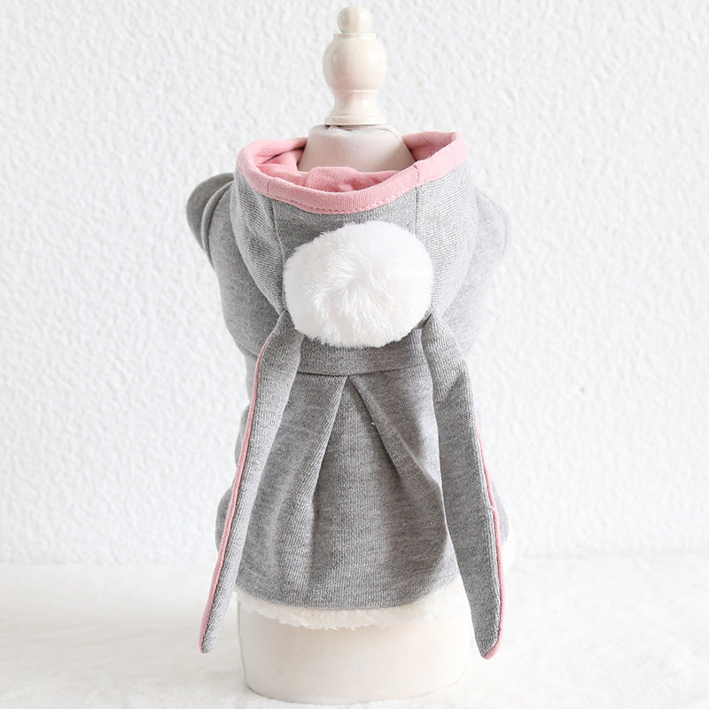 Bunny Ear Pet Sweater – Soft Cotton Dog & Cat Clothes