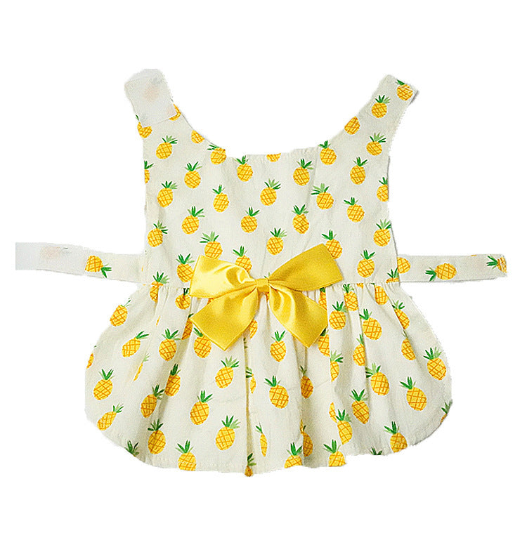 Princess Bow Pet Skirt – Cute Floral Outfit