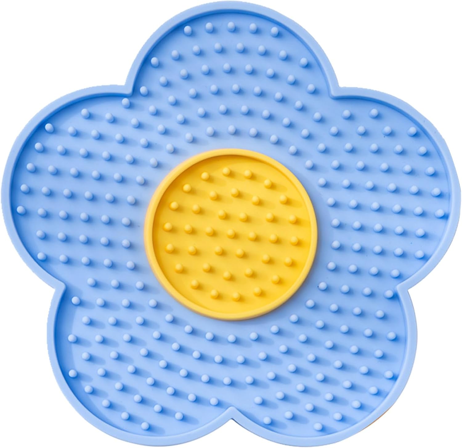 Silicone Dog Lick Mat with Suction Cups, Slow Feeder Flower-Shaped Licking Pad for Dogs and Cats, Food Grade Pet Feeding Mat for Anxiety Relief and Healthy Digestion