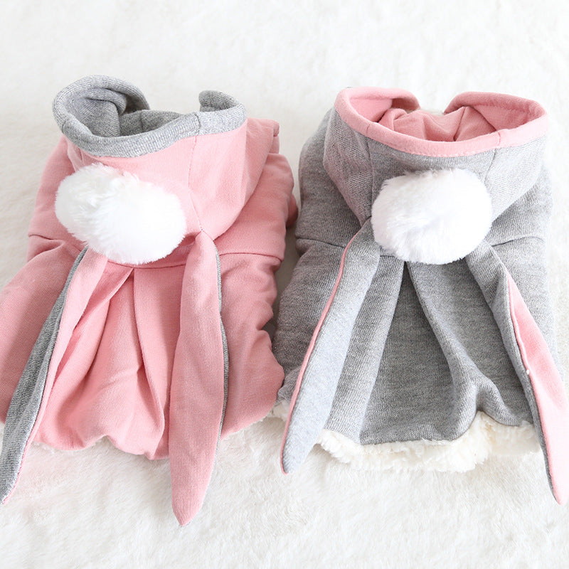 Bunny Ear Pet Sweater – Soft Cotton Dog & Cat Clothes