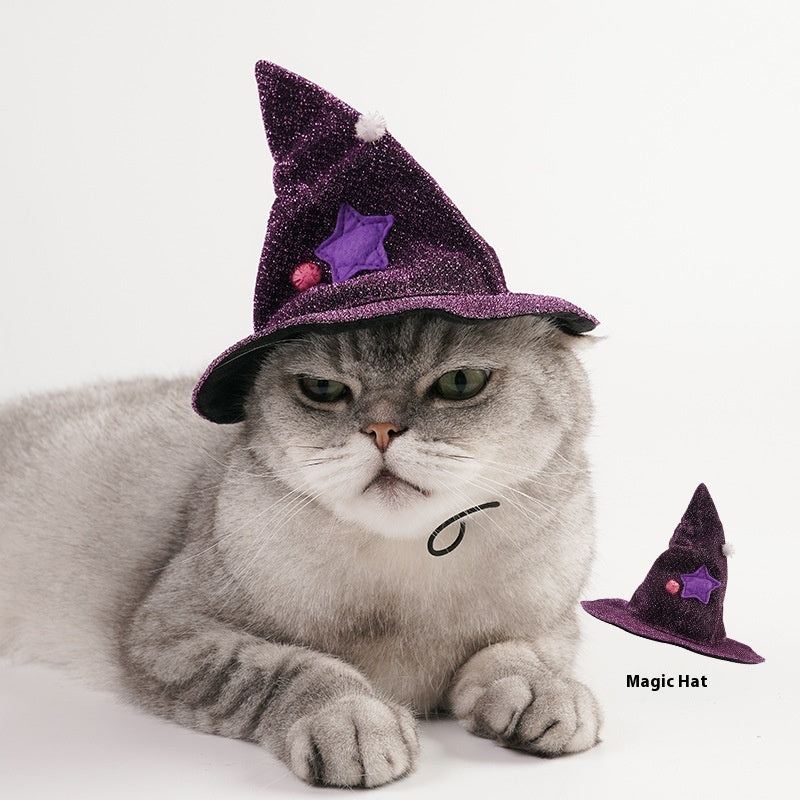 Magic Cloak Pet Costume – Purple Hat & Cape