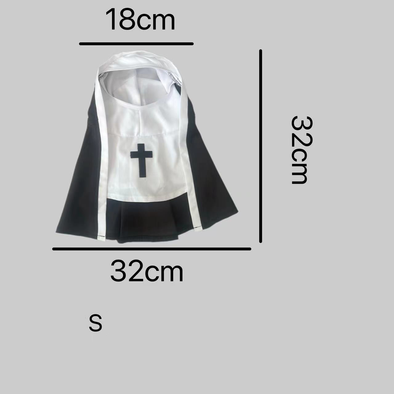 Nun Dog Costume – Black & White Halloween Cosplay Outfit