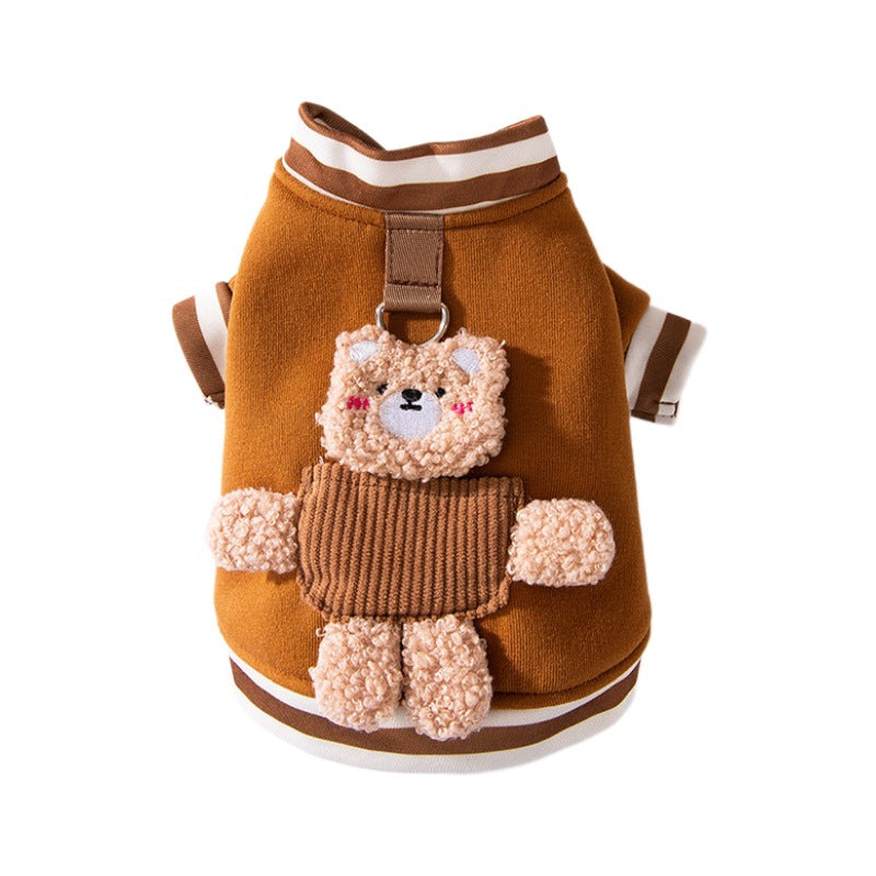Warm Bear Dog Sweater – Cozy Cotton Pet Clothes