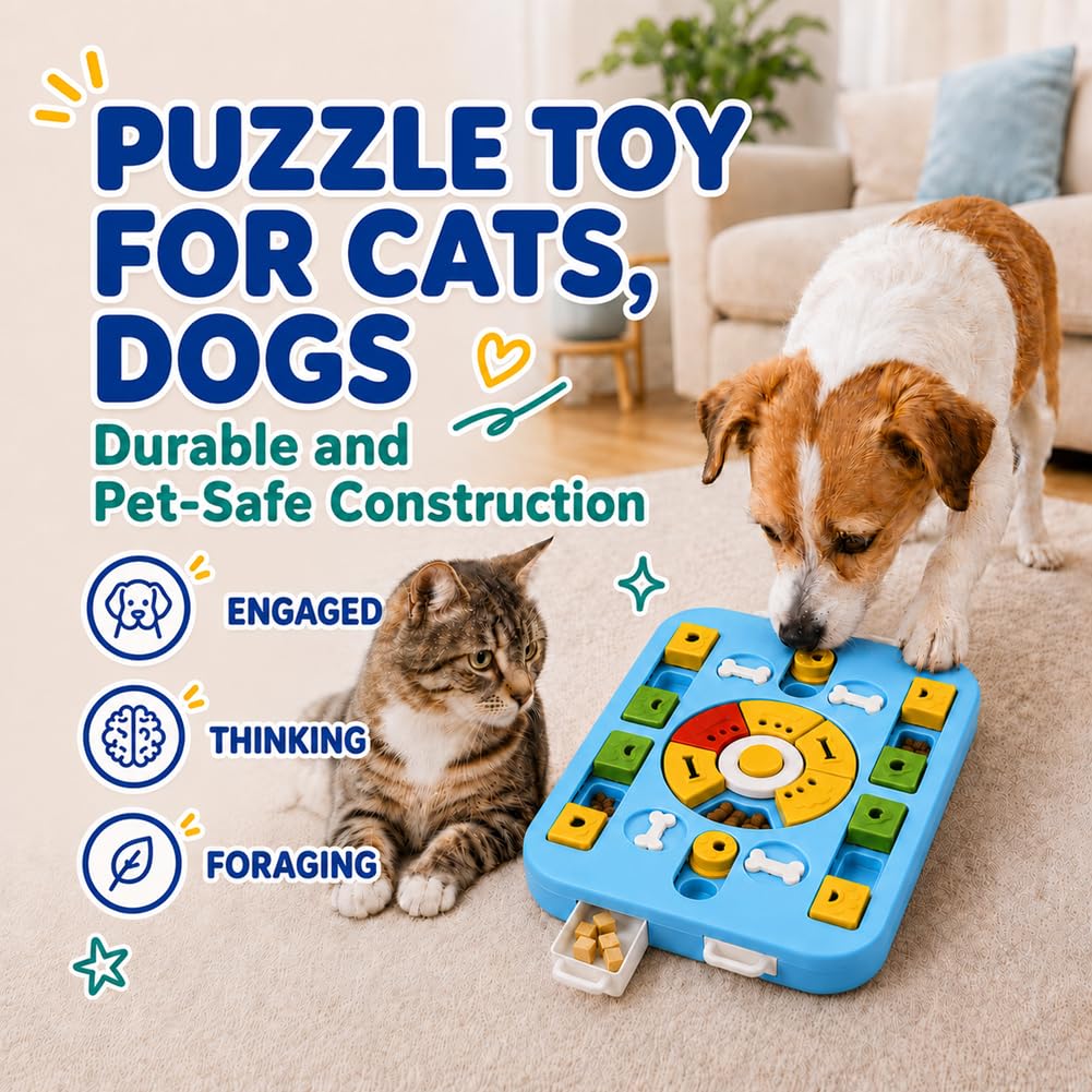Interactive Dog Puzzle Toy – Treat Dispenser & Slow Feeder