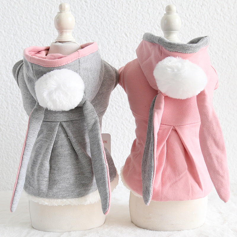Bunny Ear Pet Sweater – Soft Cotton Dog & Cat Clothes