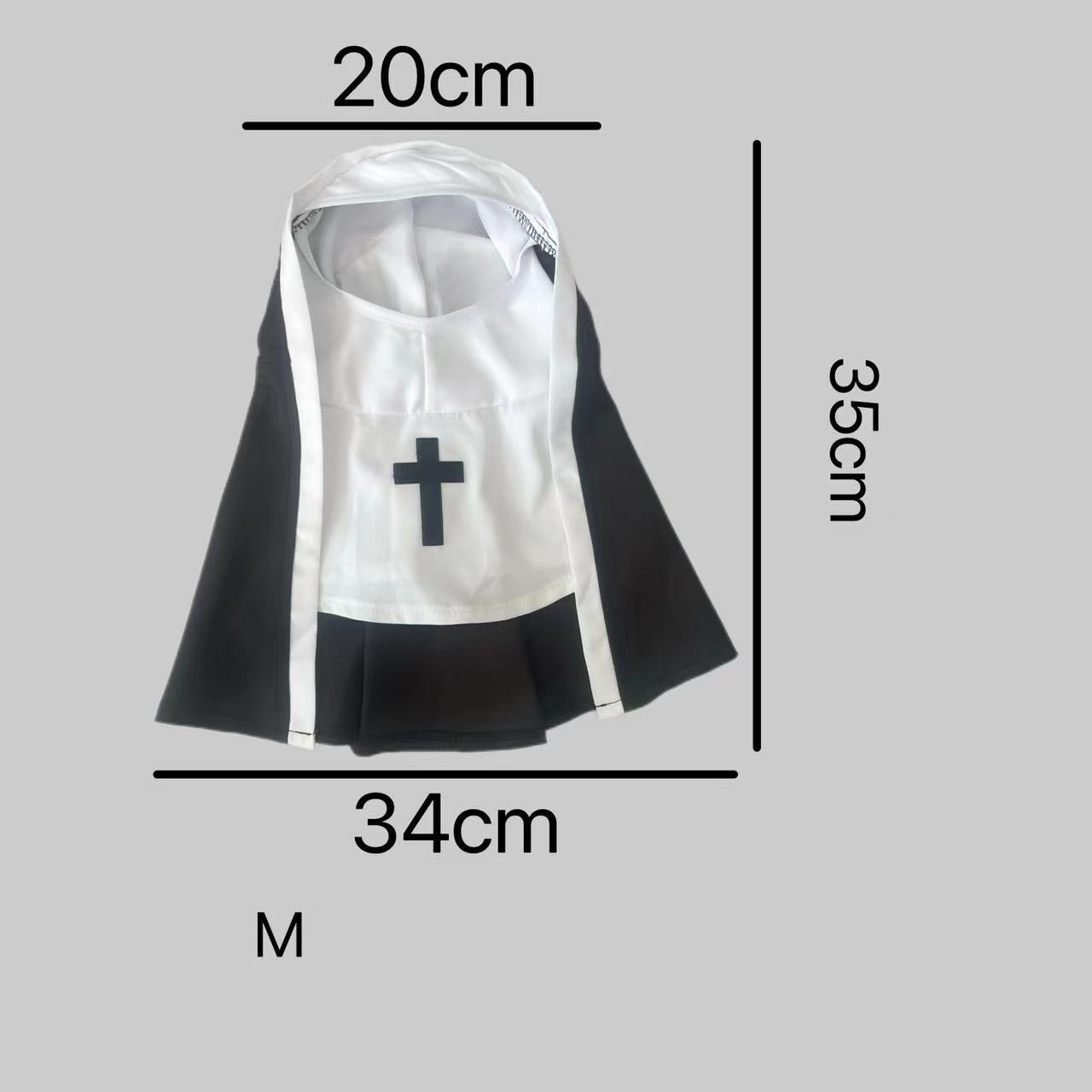 Nun Dog Costume – Black & White Halloween Cosplay Outfit