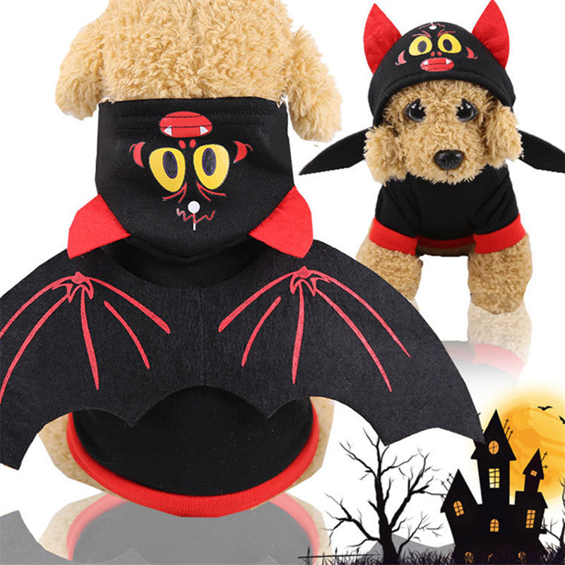 Halloween Bat Wings Pet Sweater – Warm Dog & Cat Costume