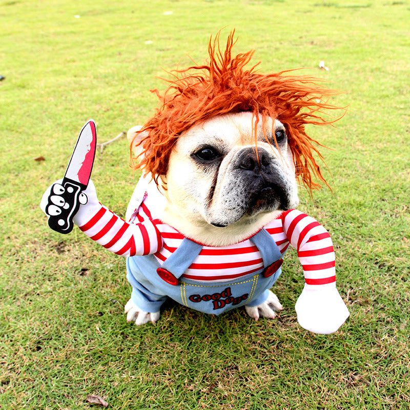 Red Halloween Dog Costume – Adjustable Scary Pet Outfit