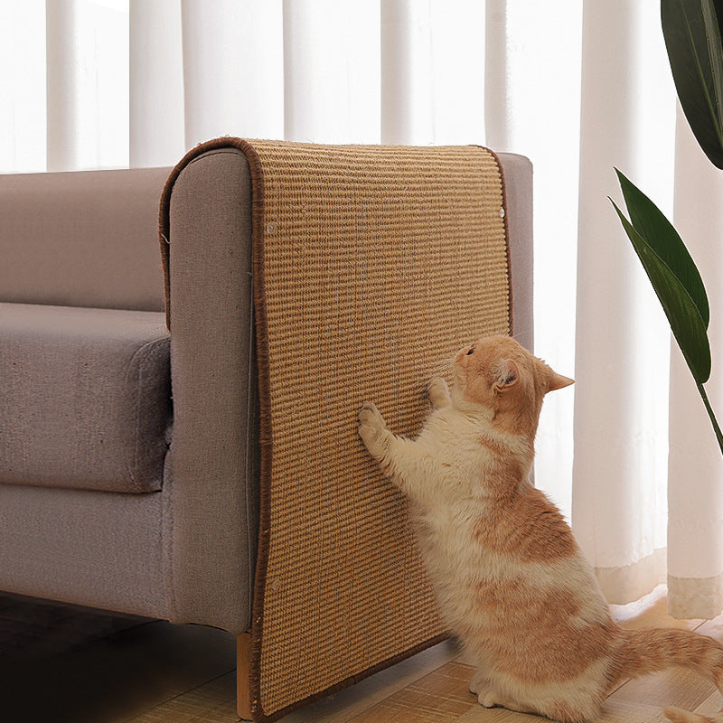 Pet Supplies Anti-Scratching Grinding Claw for Cats A cat using an anti-scratching grinding claw to sharpen its claws on a piece of furniture.