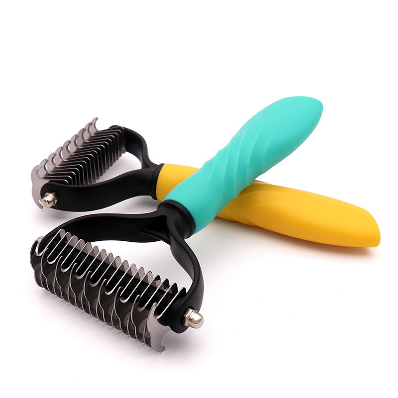 Pet Supplies Bigger View of Pet Hair Removal Yellow and Green Tool