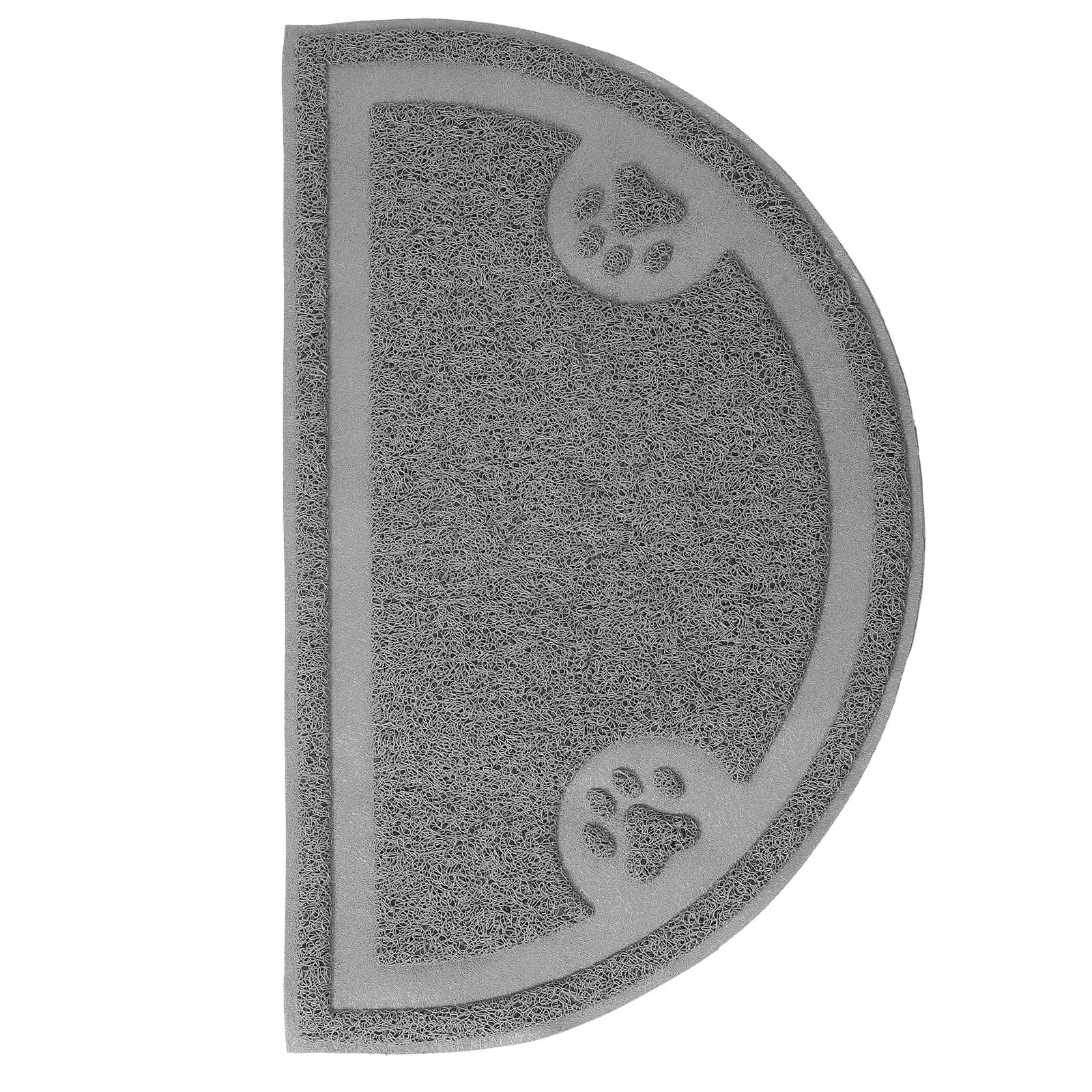 Pet Supplies Half-Round Litter Mat for Dogs and Cats Gray color on white background