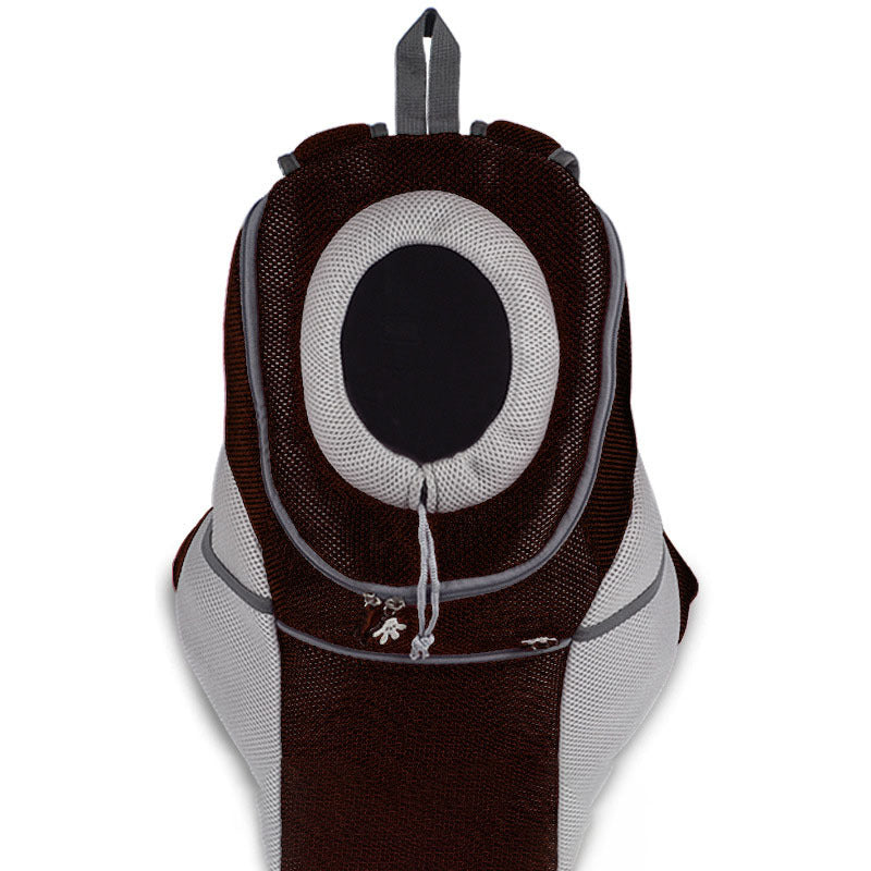 Pet Supplies Happy Pet Takeout Chest Carrier with brown and light brown color