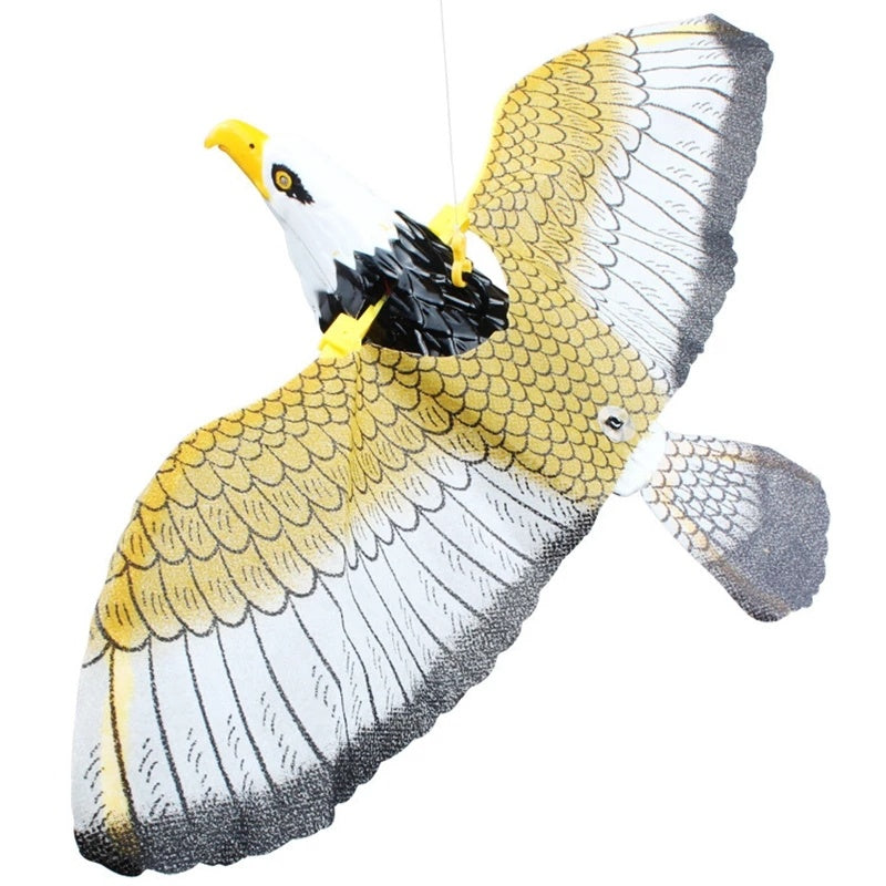 Pet Supplies Interactive Simulation Bird Toy of yellow and white Color for Cats with white background