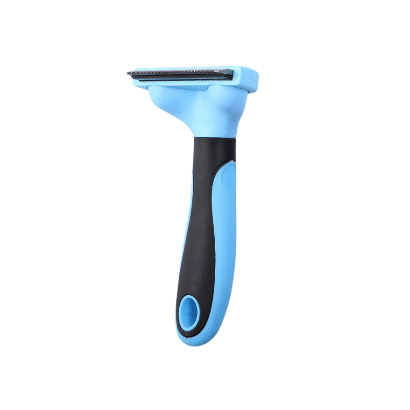 Pet Supplies Pet Grooming Comb For Dogs A pet grooming comb for dogs with wide-spaced teeth, shown in blue and black colors on a white background