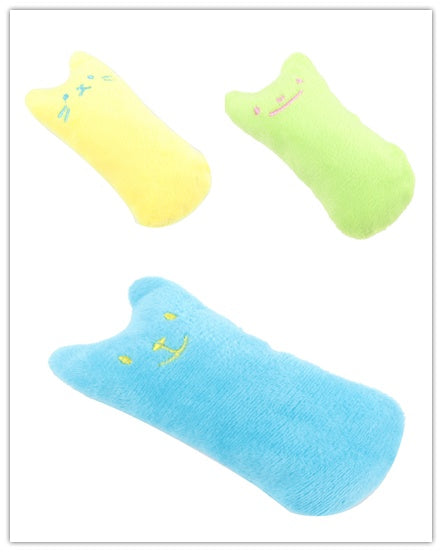 Pet Supplies Pillow Interactive Cat Toy series of colorful plush cat toys in various colors on the white background