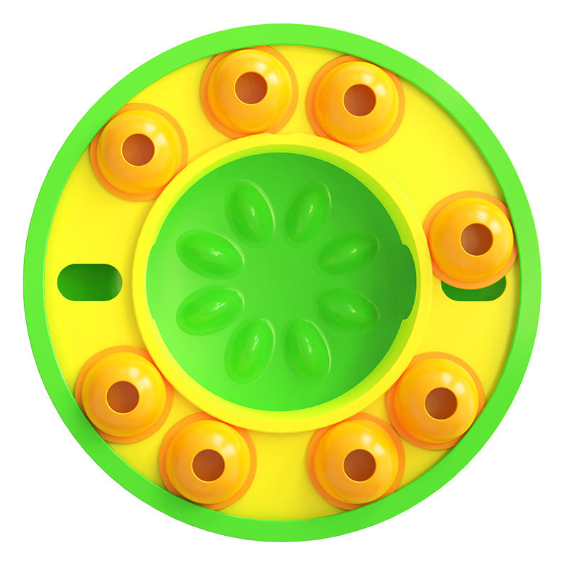 Pet Supplies Puzzle Toys Slow Feeder with green and yellow color