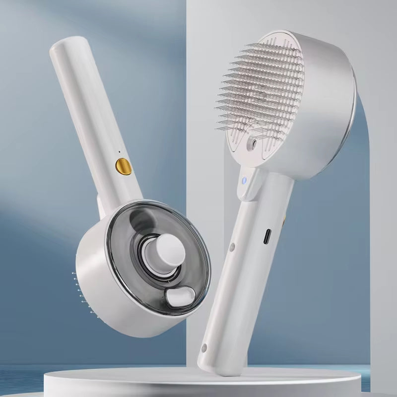 Pet Supplies Steamy front view and back view Pet Grooming Brush