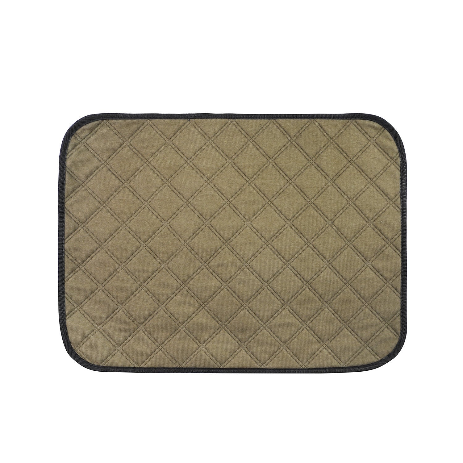 Pet Supplies Waterproof Dog Urinal Pad A rectangular brown pet urinal pad with a pattern of dog silhouettes, cat faces, and paw prints.