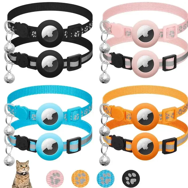 AirTag compatible reflective cat collar