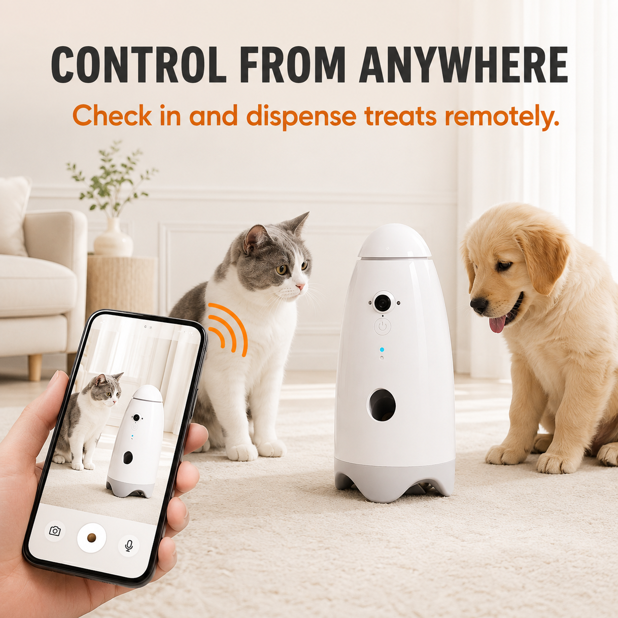 Smart Pet Camera Feeder with Portion Control
