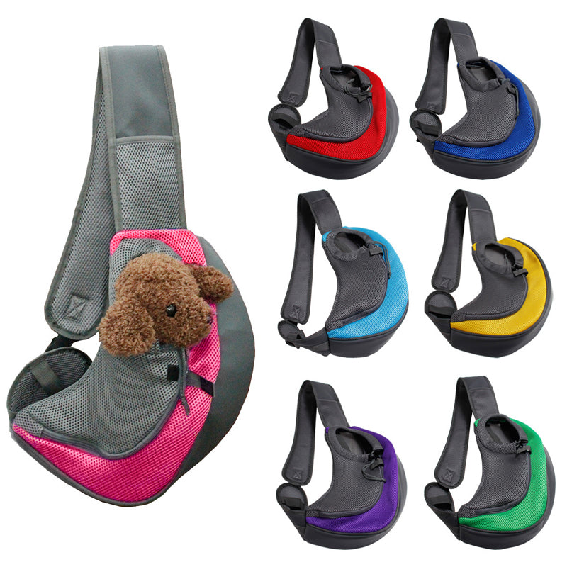 Pet Sling Carrier Bag – Breathable Mesh Travel Bag for Small Dogs & Cats