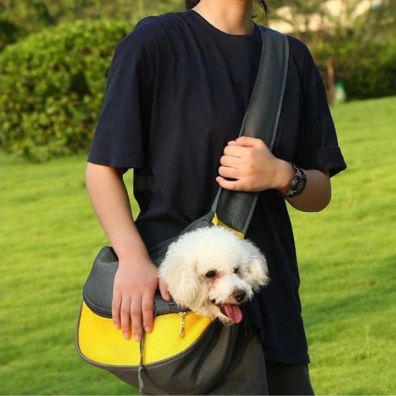 Pet Sling Carrier Bag – Breathable Mesh Travel Bag for Small Dogs & Cats