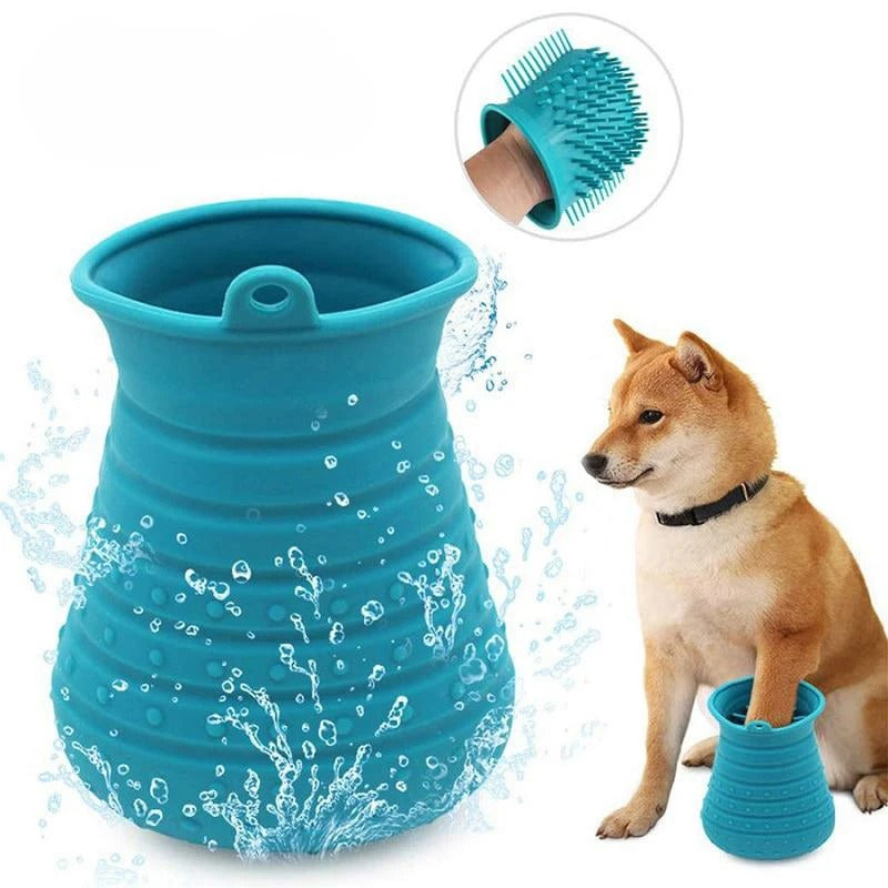 Pet Paw Cleaner Cup – Soft Bristle Paw Washer for Dogs