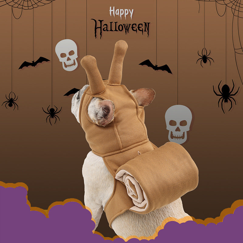 Halloween Snail Pet Costume – Funny Brown Headdress for Dogs & Cats