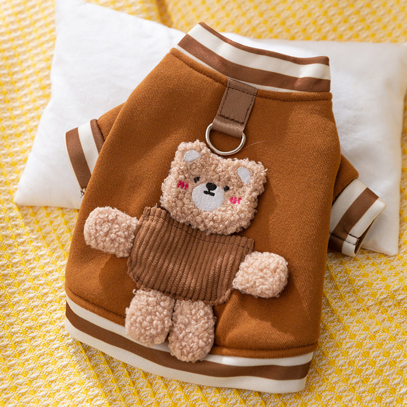Warm Bear Dog Sweater – Cozy Cotton Pet Clothes