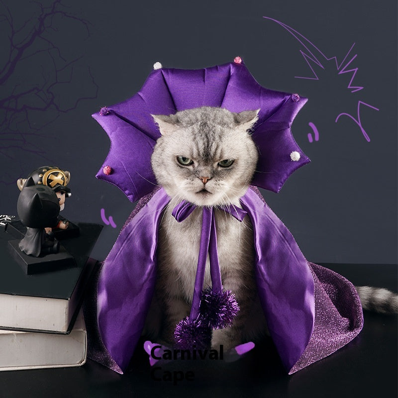 Magic Cloak Pet Costume – Purple Hat & Cape