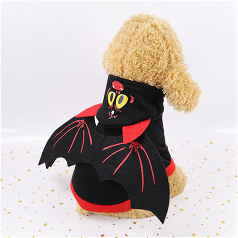 Halloween Bat Wings Pet Sweater – Warm Dog & Cat Costume