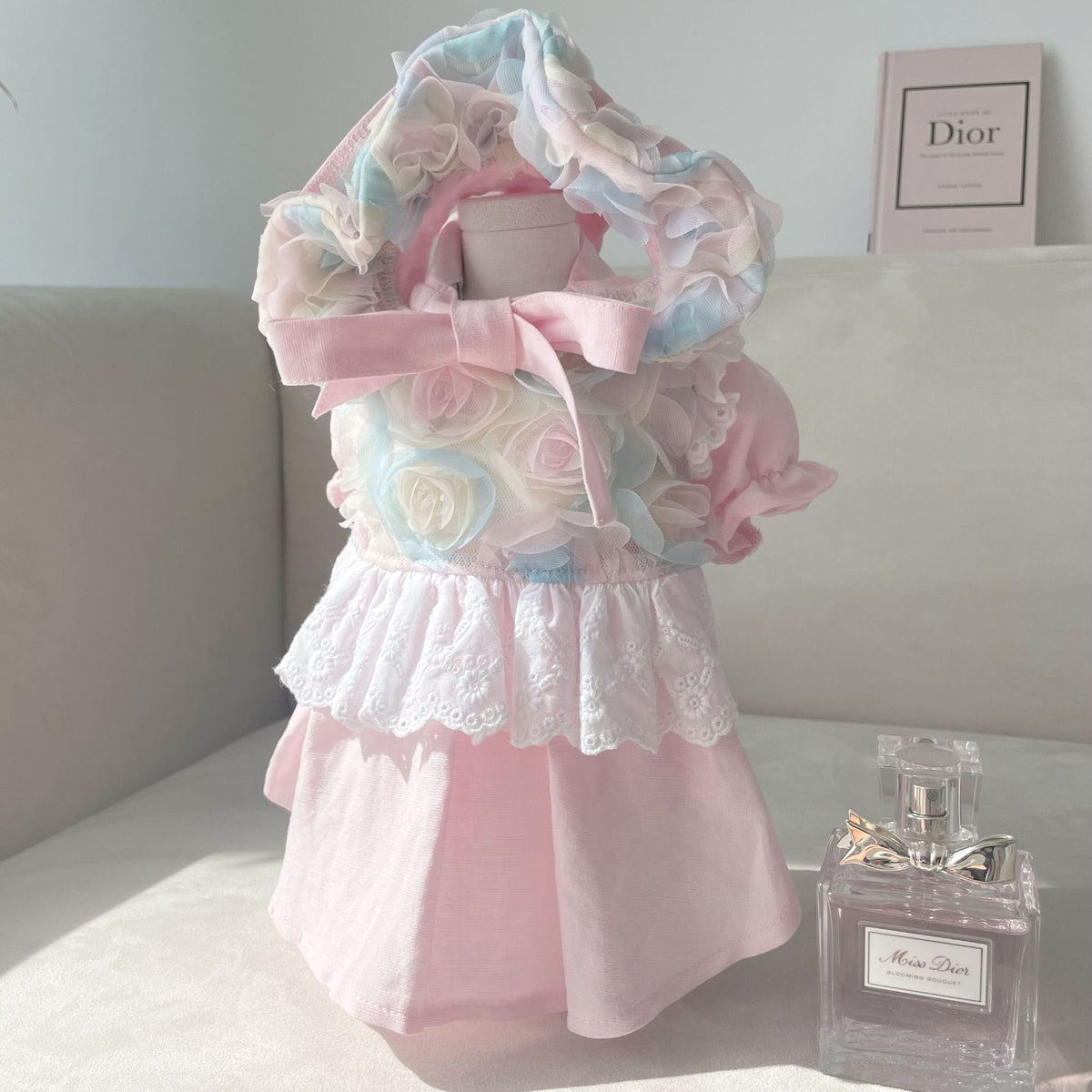 Princess Pet Dress – Embroidered Cotton Floral Dress