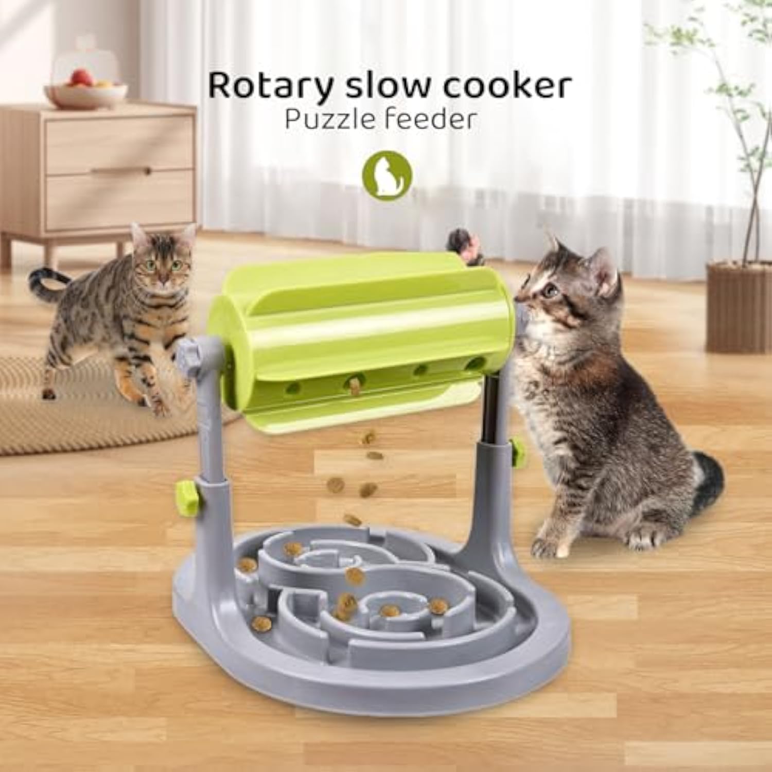 Interactive Pet Puzzle Feeder – Slow Feeder Bowl for Dogs & Cats