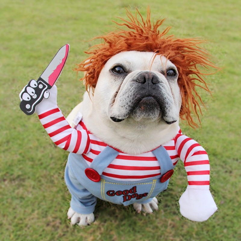 Red Halloween Dog Costume – Adjustable Scary Pet Outfit