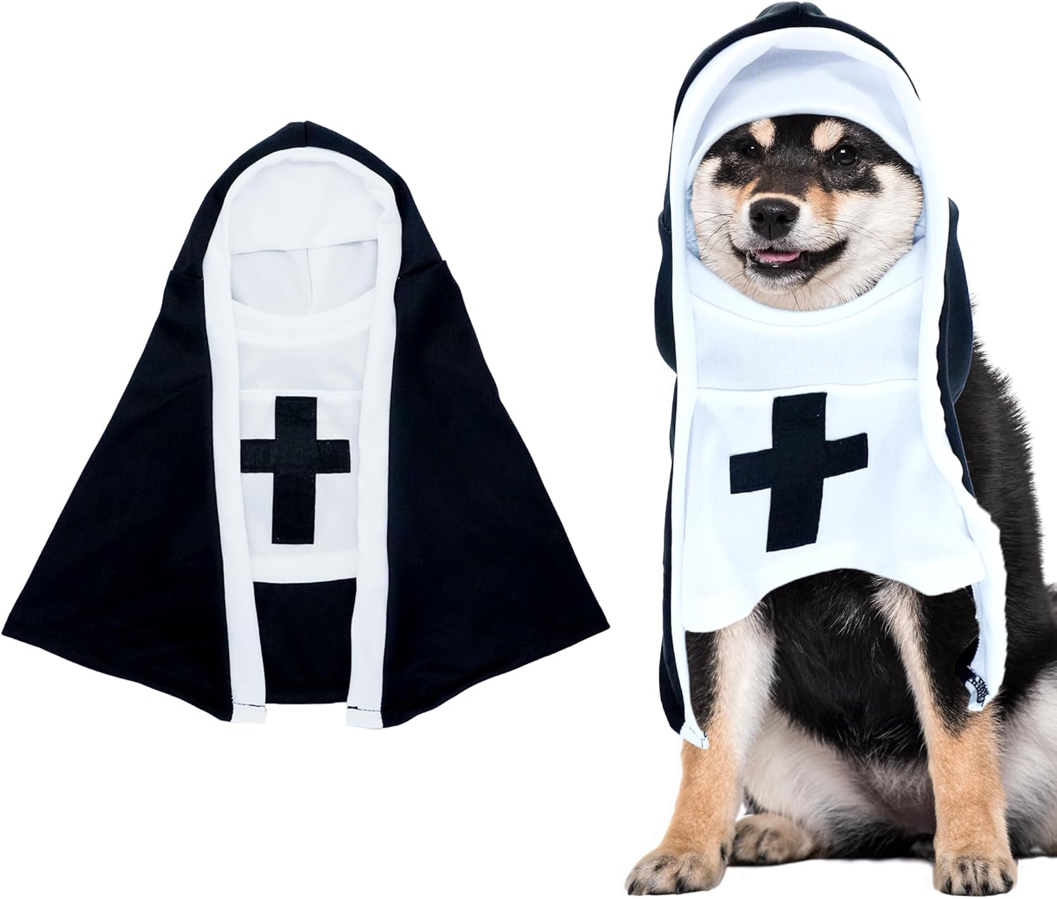 Nun Dog Costume – Black & White Halloween Cosplay Outfit
