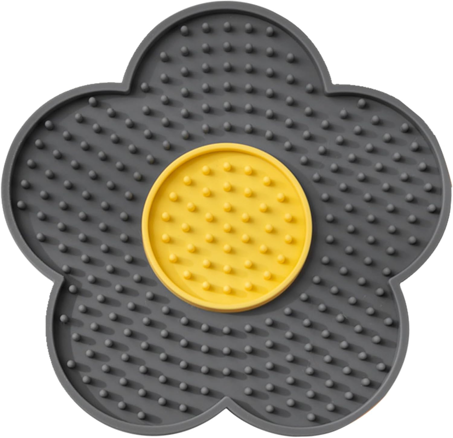 Silicone Dog Lick Mat with Suction Cups, Slow Feeder Flower-Shaped Licking Pad for Dogs and Cats, Food Grade Pet Feeding Mat for Anxiety Relief and Healthy Digestion