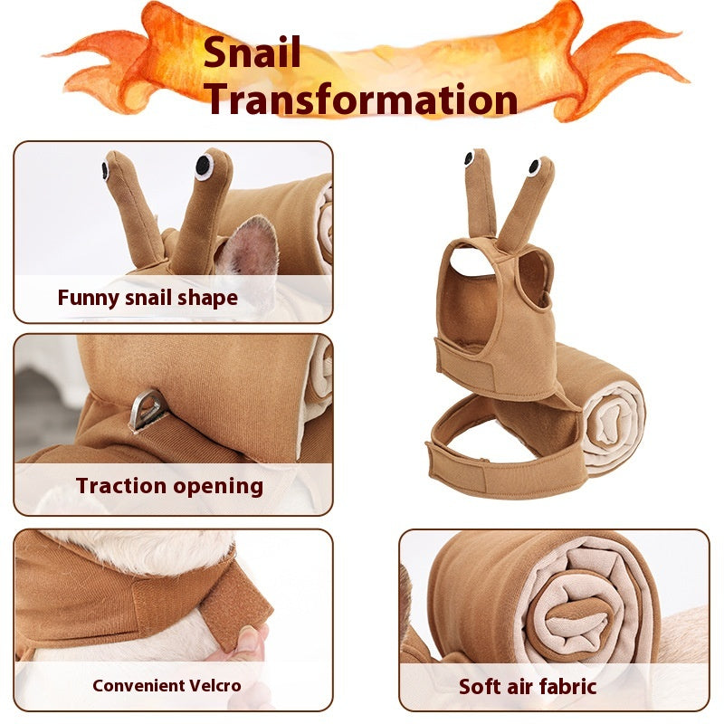 Halloween Snail Pet Costume – Funny Brown Headdress for Dogs & Cats