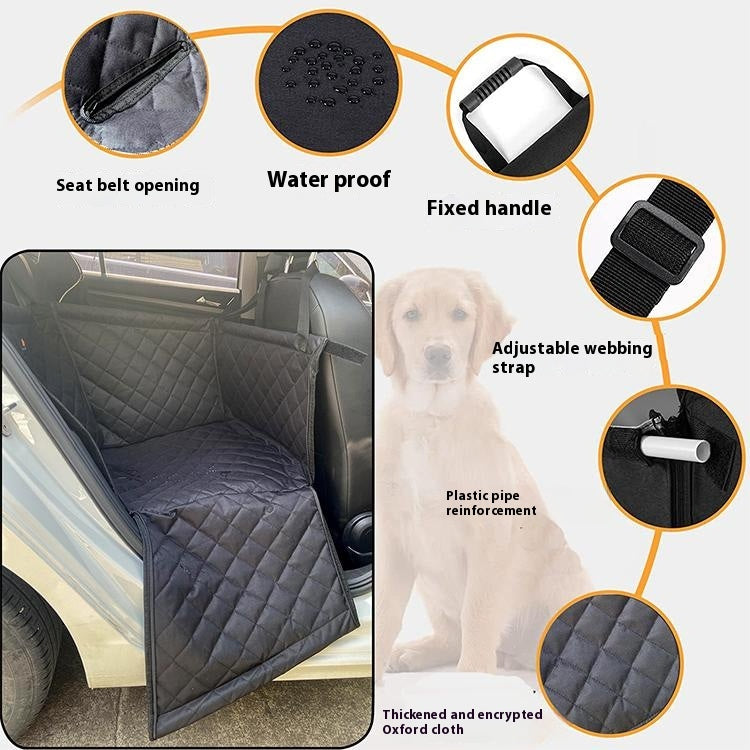 Dog Car Seat Pet Mat – Rear Seat Safety Basket for Dogs
