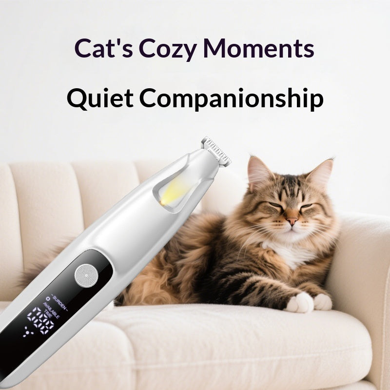 Digital Display Pet Hair Clipper – Wide Blade Rechargeable Grooming Trimmer for Dogs & Cats