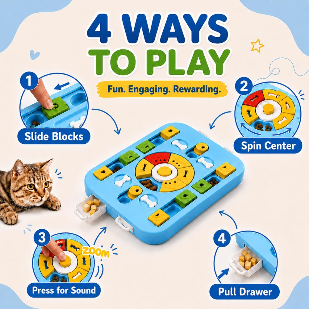 Interactive Dog Puzzle Toy – Treat Dispenser & Slow Feeder