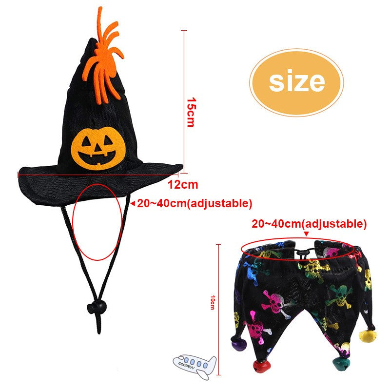 Halloween Witch Hat & Collar Set for Dogs & Cats