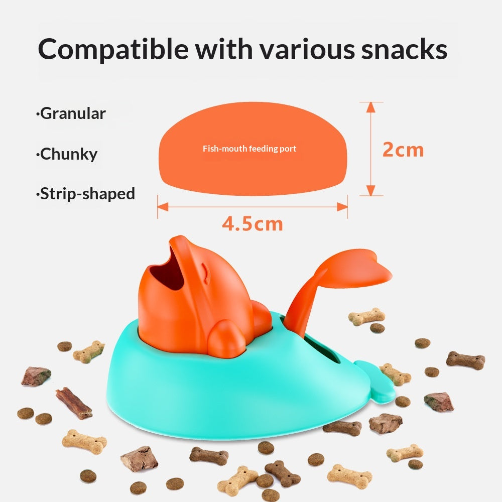 Little Whale Interactive Slow Feeder Toy – Food & Treat Dispensing Puzzle for Cats & Dogs