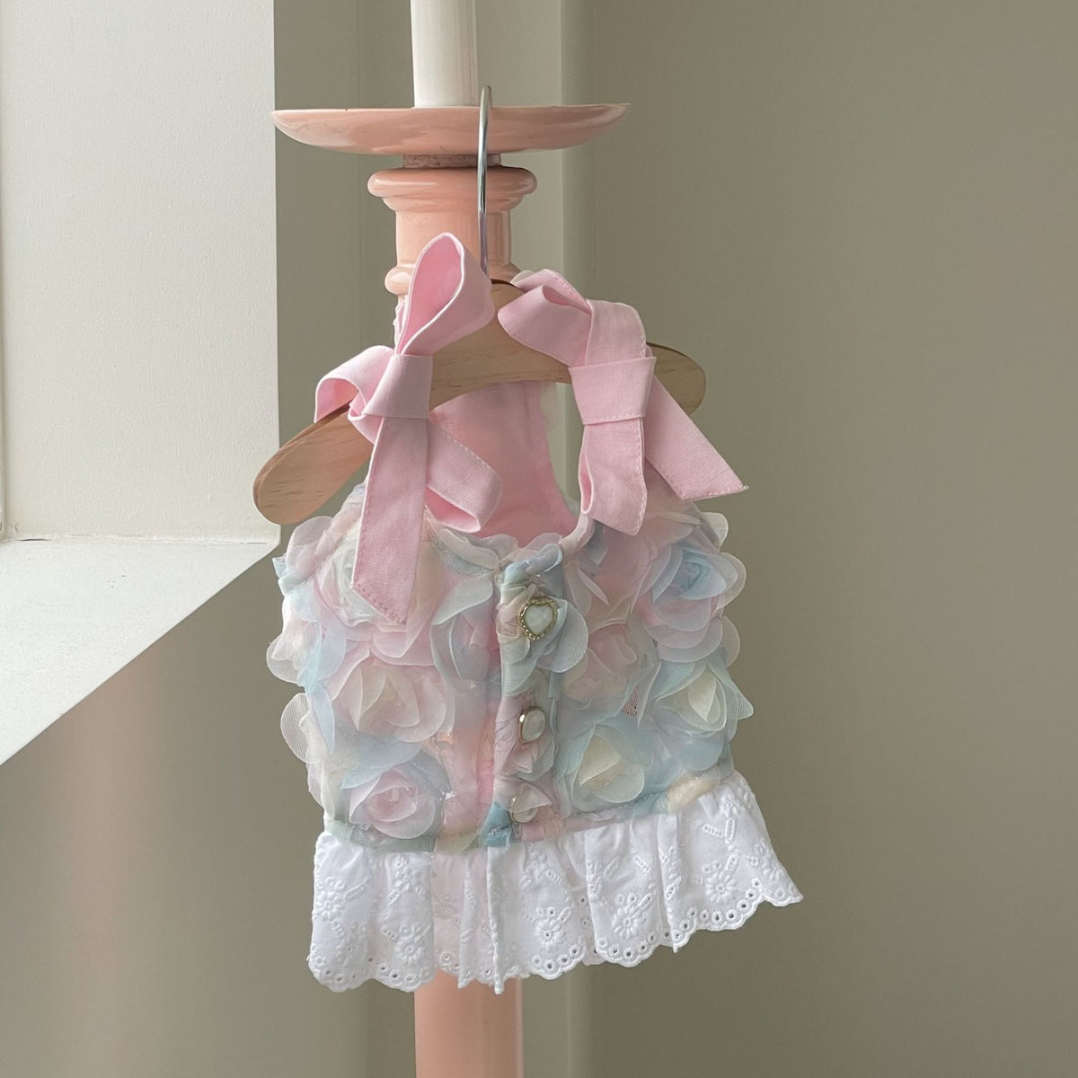 Princess Pet Dress – Embroidered Cotton Floral Dress